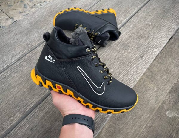 Чоловічі шкіряні зимові кросівки Nike Код: N 22/9 - Зображення 6