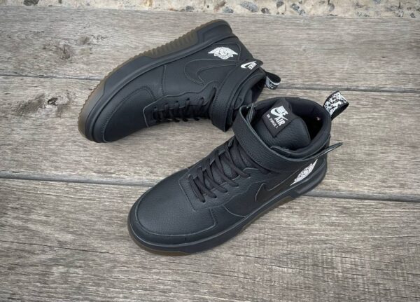 Чоловічі шкіряні зимові кросівки Nike Код: Б01-06 ч.фл - Зображення 7