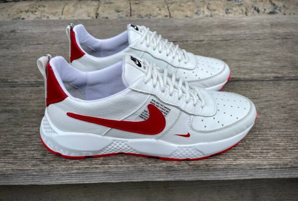 Чоловічі шкіряні кросівки Nike Код: 01-15/7 бел/кр - Зображення 4