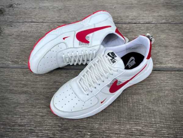 Чоловічі шкіряні кросівки Nike Код: 01-15/7 бел/кр - Зображення 3