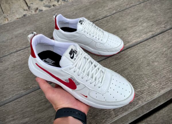 Чоловічі шкіряні кросівки Nike Код: 01-15/7 бел/кр - Зображення 6