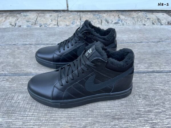 Чоловічі шкіряні зимові кеди Nike Код: N8-1