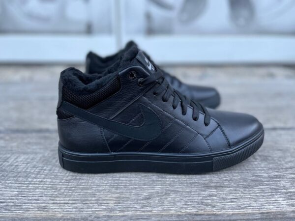 Чоловічі шкіряні зимові кеди Nike Код: N8-1 - Зображення 4