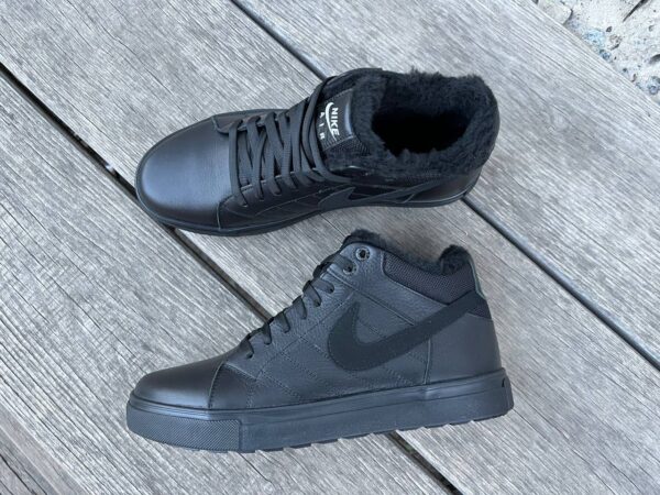 Чоловічі шкіряні зимові кеди Nike Код: N8-1 - Зображення 2