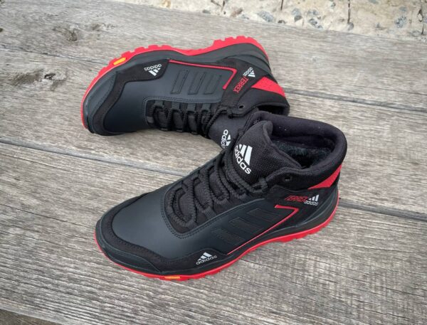 Чоловічі шкіряні зимові кросівки Adidas Код: А-1 красн/зима - Зображення 9