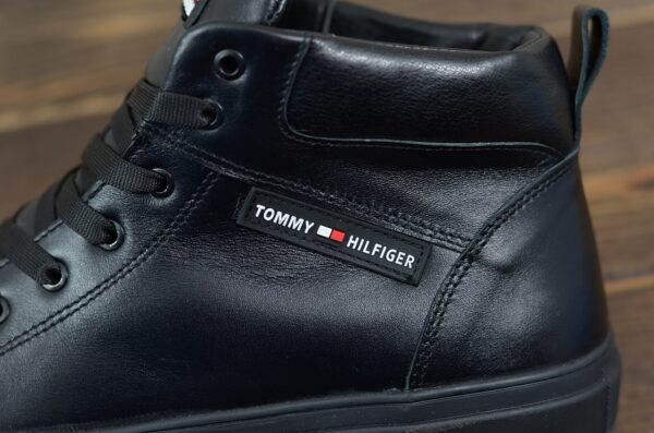 Мужские кожаные зимние ботинки Tommy Hilfiger Код: Т90 чер - Зображення 9