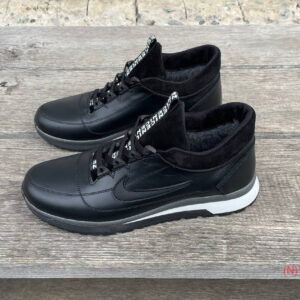 Чоловічі шкіряні зимові кросівки Nike Код: (N) ARM