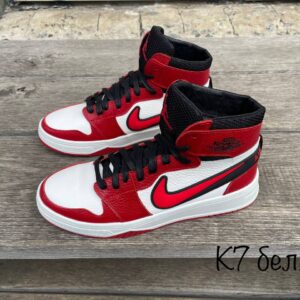 Чоловічі шкіряні зимові кросівки Nike Код: К7 бел/кр