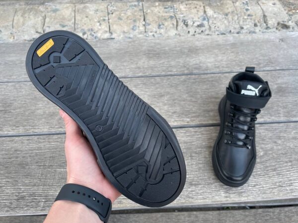 Чоловічі шкіряні зимові черевики Puma Код: Р73 чер/мех - Зображення 9