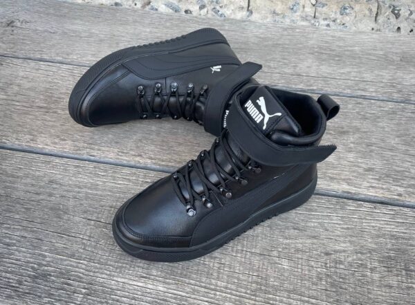 Чоловічі шкіряні зимові черевики Puma Код: Р73 чер/мех - Зображення 2