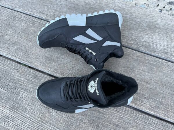 Чоловічі шкіряні зимові черевики Reebok  Код: R16 бот/чер/сер - Зображення 2