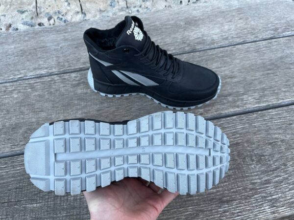 Чоловічі шкіряні зимові черевики Reebok  Код: R16 бот/чер/сер - Зображення 6