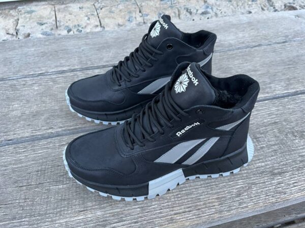 Чоловічі шкіряні зимові черевики Reebok  Код: R16 бот/чер/сер