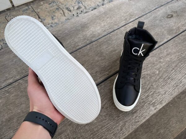 Чоловічі шкіряні зимові черевики Calvin Klein Код: СК20 чер - Зображення 3