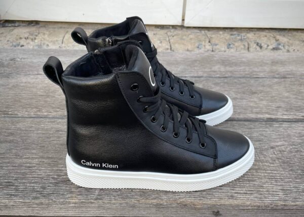 Чоловічі шкіряні зимові черевики Calvin Klein Код: СК20 чер - Зображення 6