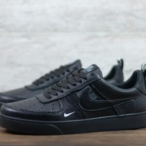 Мужские кожаные кеды Nike Код: 01-15/4 чер