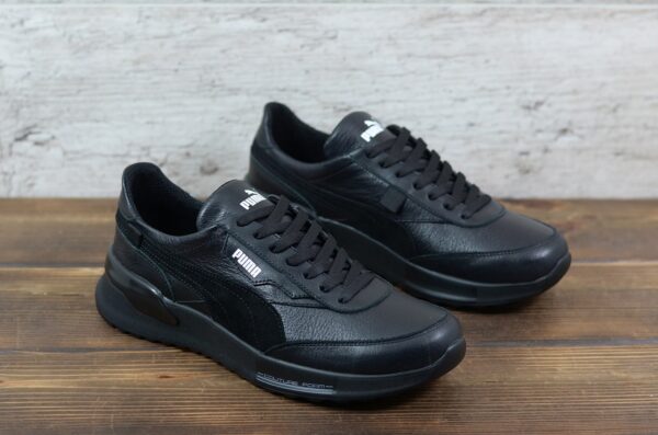 Чоловічі шкіряні кросівки Puma Код: 063 чер - Зображення 7