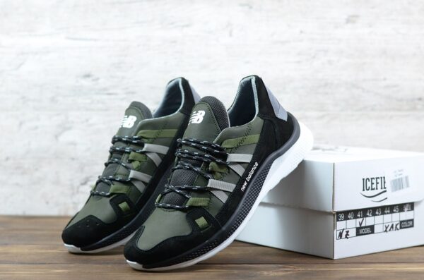 Мужские кожаные кроссовки New Balance Код: NZ хаки - Зображення 5