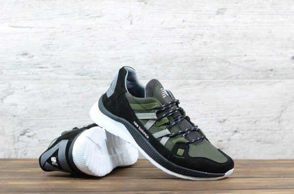 Мужские кожаные кроссовки New Balance Код: NZ хаки - Зображення 2