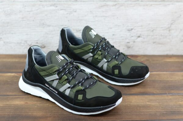 Мужские кожаные кроссовки New Balance Код: NZ хаки - Зображення 6