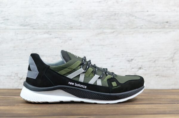 Мужские кожаные кроссовки New Balance Код: NZ хаки - Зображення 7