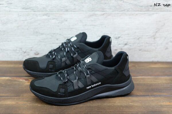 Мужские кожаные кроссовки New Balance Код: NZ чер