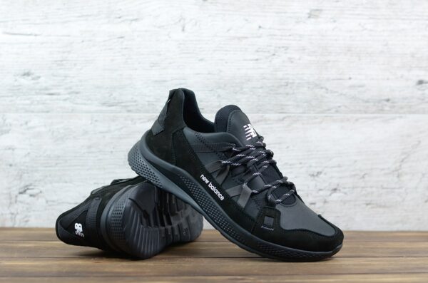 Мужские кожаные кроссовки New Balance Код: NZ чер - Зображення 2