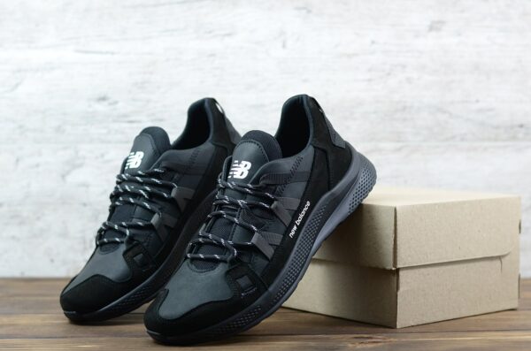 Мужские кожаные кроссовки New Balance Код: NZ чер - Зображення 4