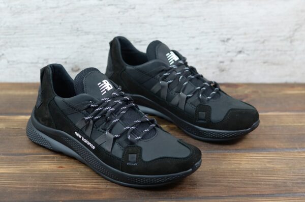 Мужские кожаные кроссовки New Balance Код: NZ чер - Зображення 3