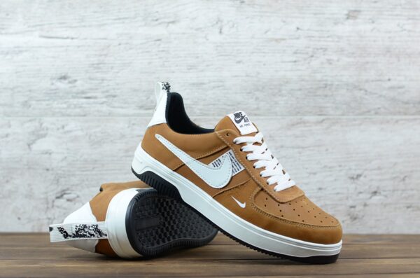 Мужские кожаные кеды Nike (Топ качество) Код: 01-15/43 кор - Зображення 2
