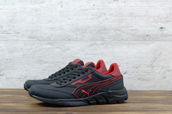 Мужские кожаные кроссовки Puma Код: Р10/5 чер/кр - Зображення 3