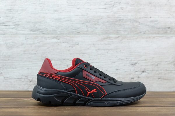 Мужские кожаные кроссовки Puma Код: Р10/5 чер/кр - Зображення 6