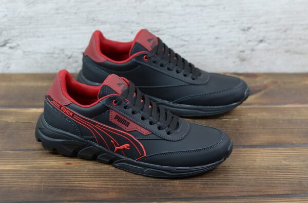 Мужские кожаные кроссовки Puma Код: Р10/5 чер/кр - Зображення 7