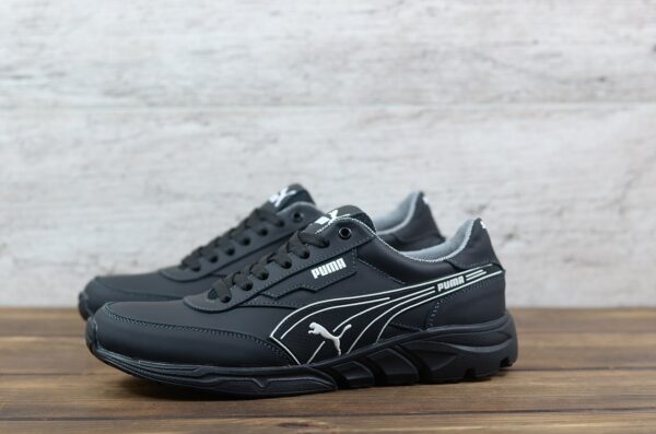 Мужские кожаные кроссовки Puma Код: P10/1 чер - Зображення 5