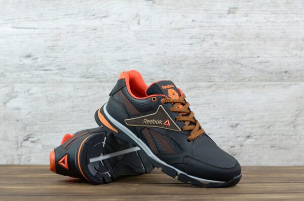 Мужские кожаные кроссовки Reebok Код: R210 ч/ор - Зображення 2