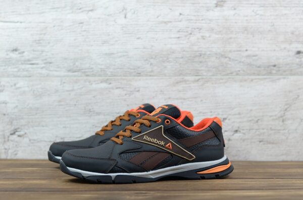 Мужские кожаные кроссовки Reebok Код: R210 ч/ор - Зображення 4