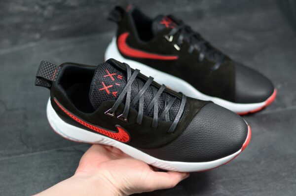 Мужские кожаные кроссовки Nike Код: Крон ч/кр.фл - Зображення 5