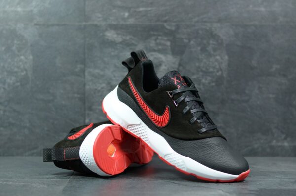 Мужские кожаные кроссовки Nike Код: Крон ч/кр.фл - Зображення 6