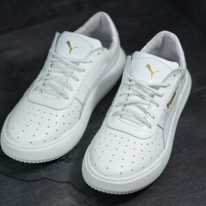 Мужские кожаные кеды Puma Код: РК бел