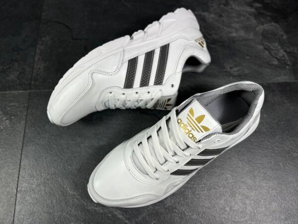Мужские кожаные кроссовки Adidas Код: 20/2 бел - Зображення 2