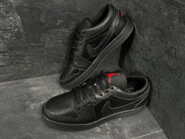 Мужские кожаные кеды Nike Код: 01-17/1 чер - Зображення 5