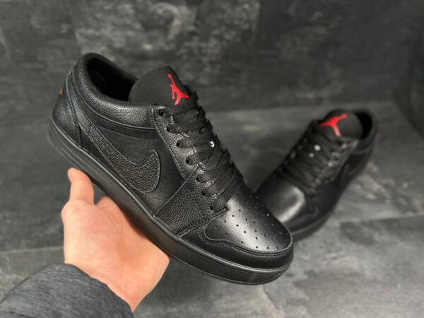 Мужские кожаные кеды Nike Код: 01-17/1 чер - Зображення 7