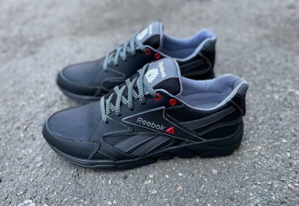 Чоловічі шкіряні кросівки Reebok Код: 214 чер/сер