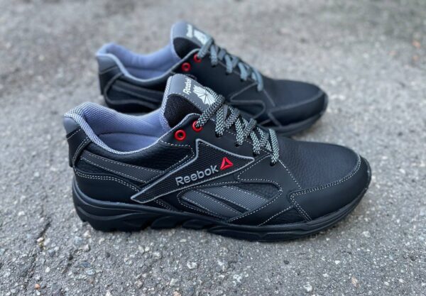 Чоловічі шкіряні кросівки Reebok Код: 214 чер/сер - Зображення 5