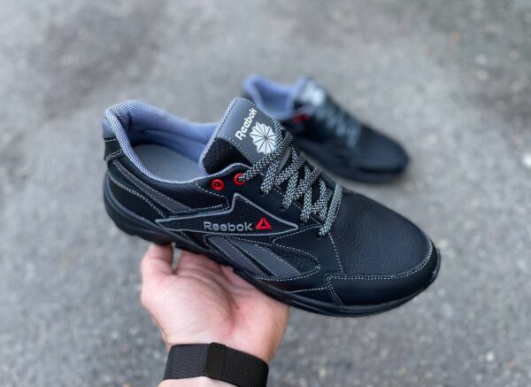 Чоловічі шкіряні кросівки Reebok Код: 214 чер/сер - Зображення 7