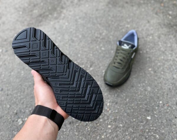 Чоловічі шкіряні кросівки Puma Код: 10/3 хаки - Зображення 3