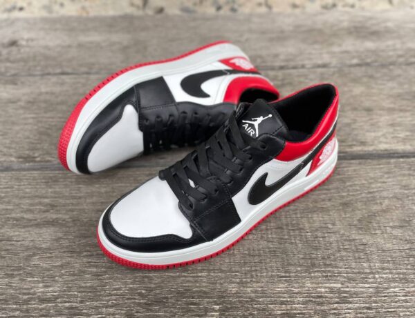 Чоловічі шкіряні кеди Nike Код: JR80 бел/чер/кр - Зображення 2