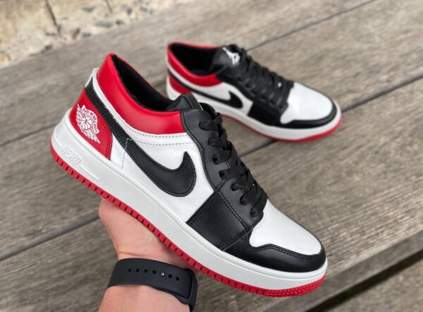 Чоловічі шкіряні кеди Nike Код: JR80 бел/чер/кр - Зображення 8