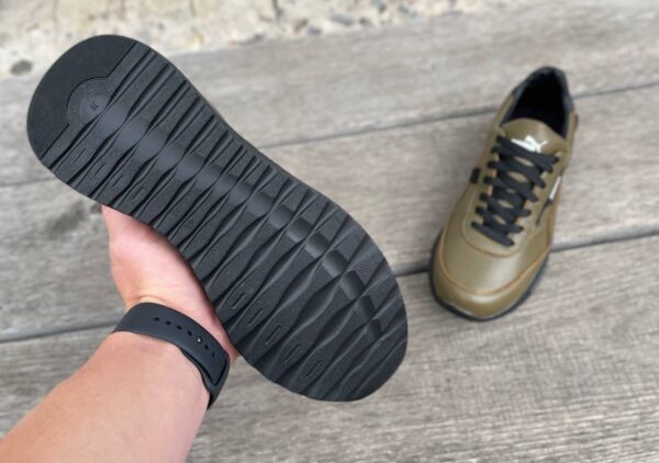 Чоловічі шкіряні кросівки Puma Код: 063 оливка - Зображення 3