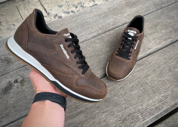 Чоловічі шкіряні кросівки Reebok Код: R17 кор - Зображення 5